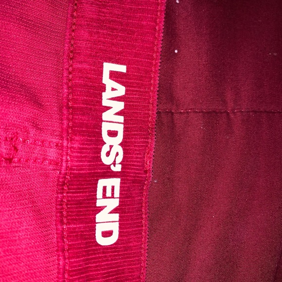 Red corduroy Lands End jeans. Size 10 - Picture 2 of 6